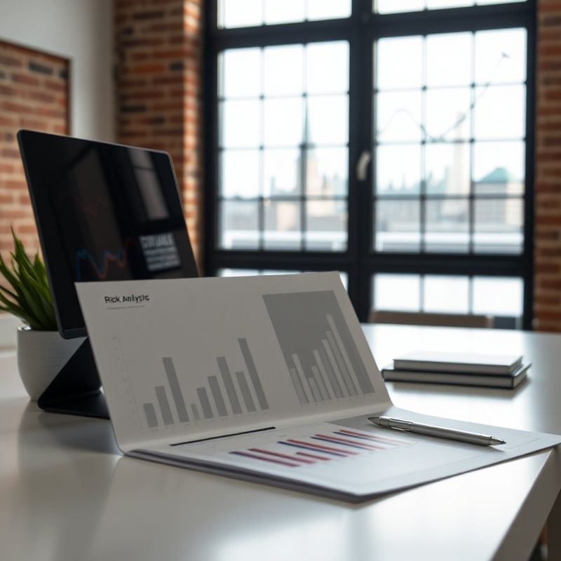 Bureau met risicoanalyse-rapport in zacht Nederlands licht